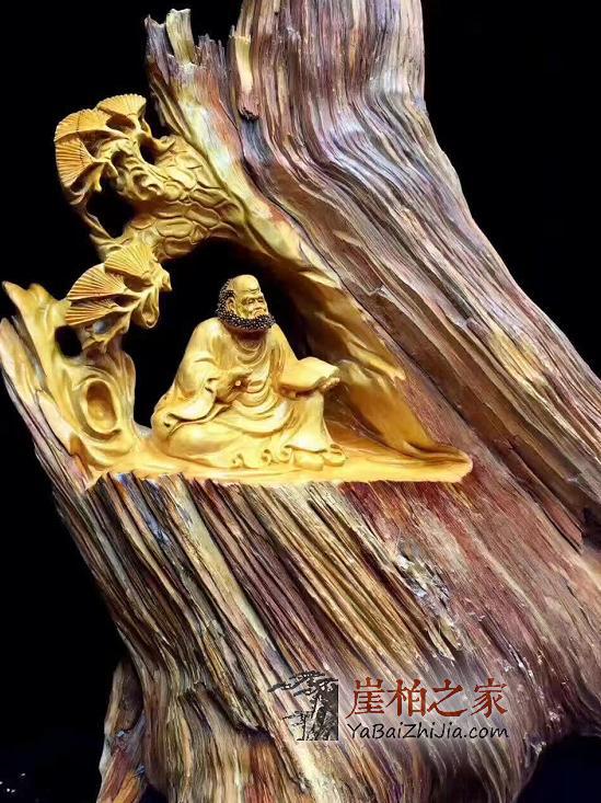 崖柏根雕里,为何达摩祖师独得恩宠?-5