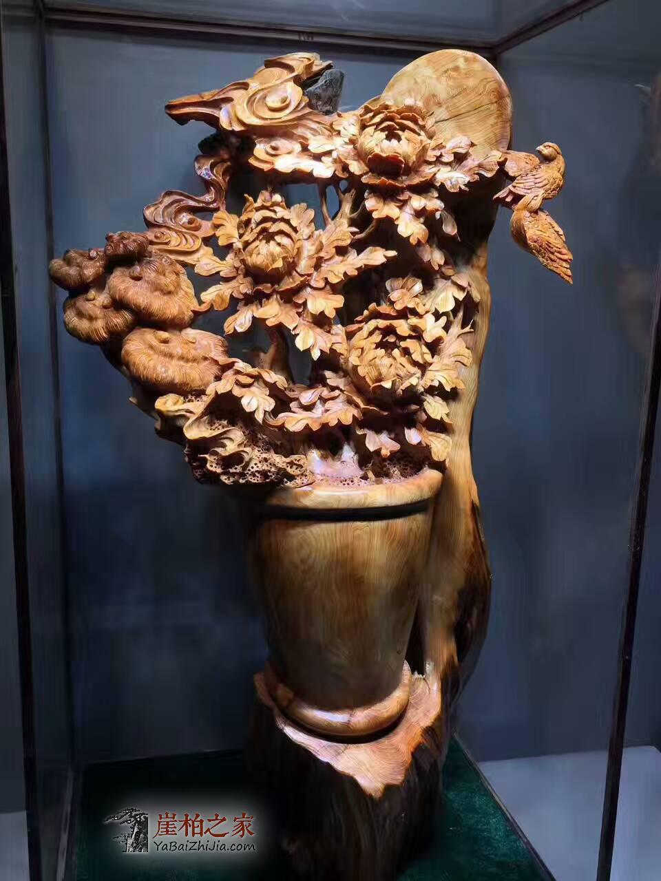 独一无二的崖柏大型花瓶造型根雕 客厅装饰大气有品-6