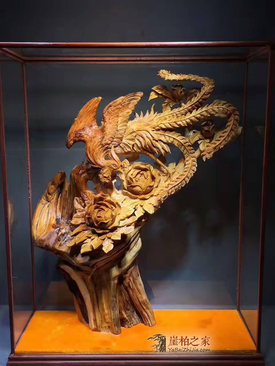 《有凤来仪》根雕摆件风水作品 寓意吉祥送礼佳品-1