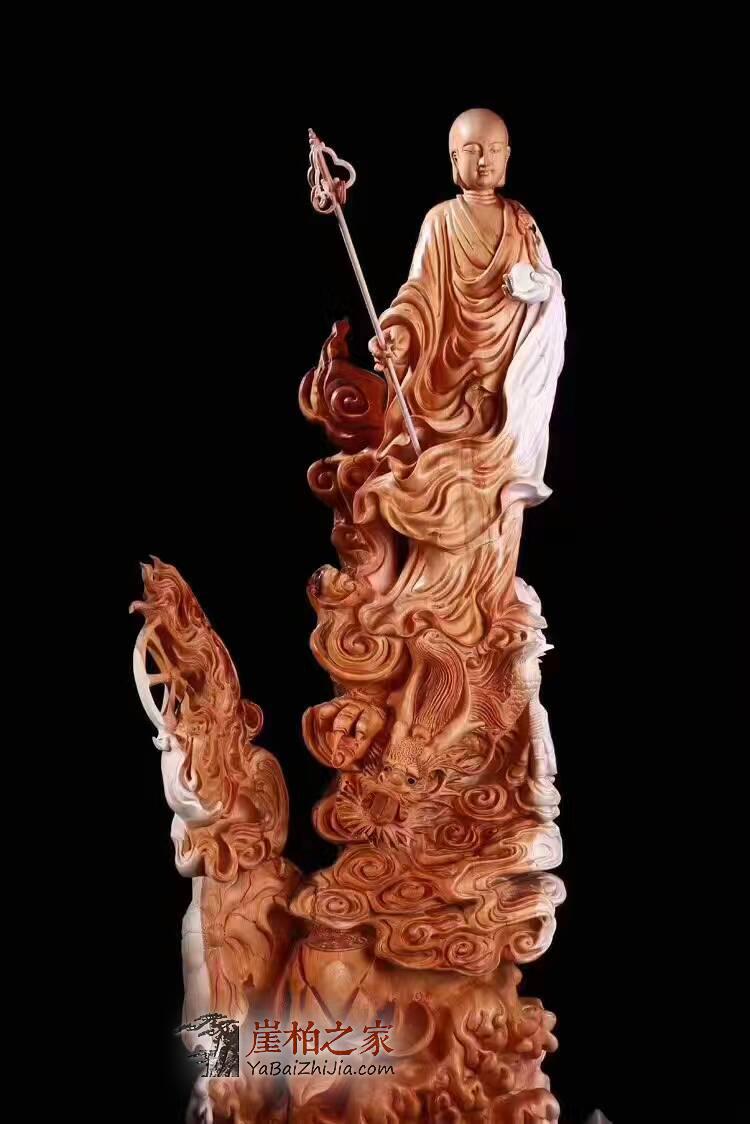 超级霸气的崖柏工艺品《御龙地藏王》 镇宅绝佳首选-4