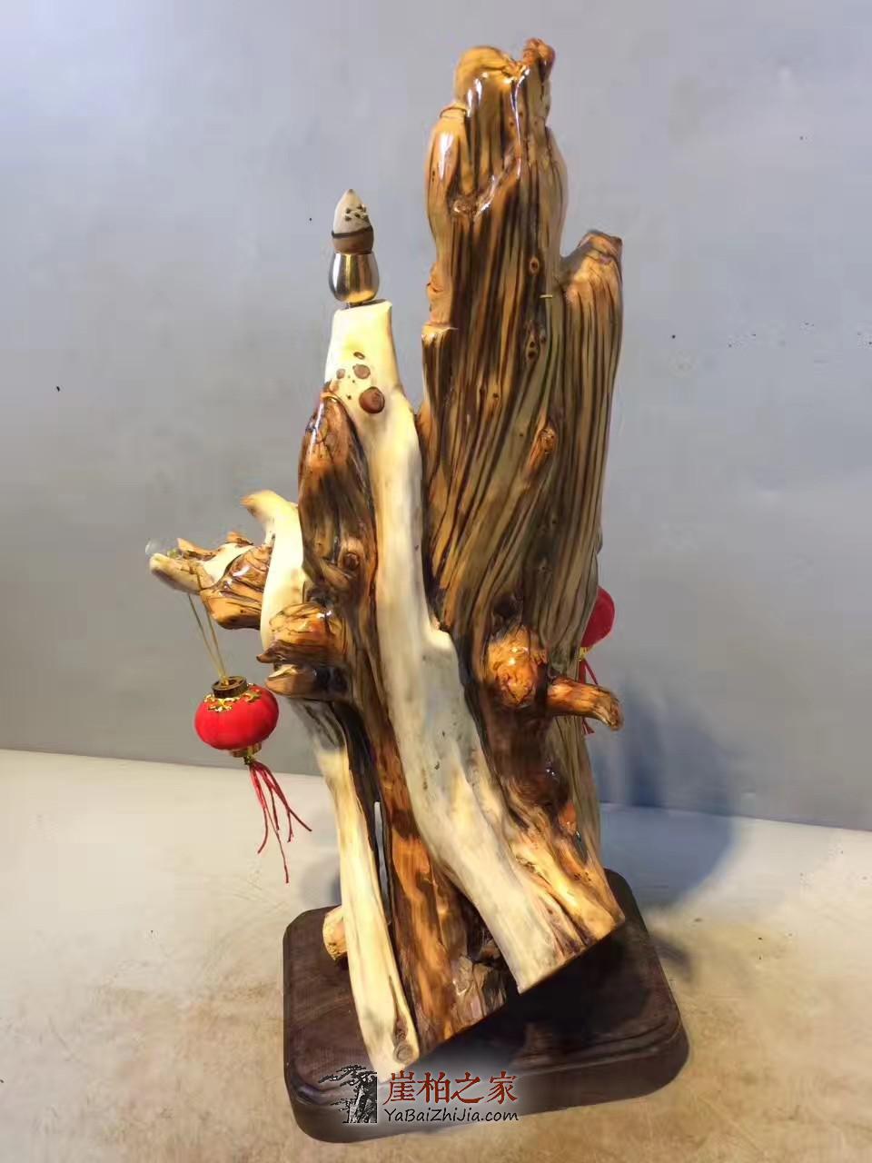 太行崖柏陈化随型摆件寿星笔挂倒流香-3
