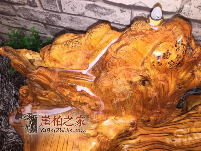 精品倒流香摆件 千年崖柏陈化老料 李白醉酒 十足奶香味-5