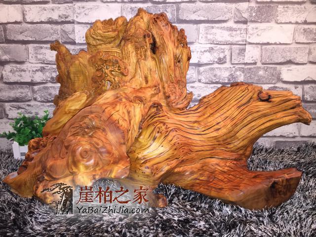 精品倒流香摆件 千年崖柏陈化老料 李白醉酒 十足奶香味-7