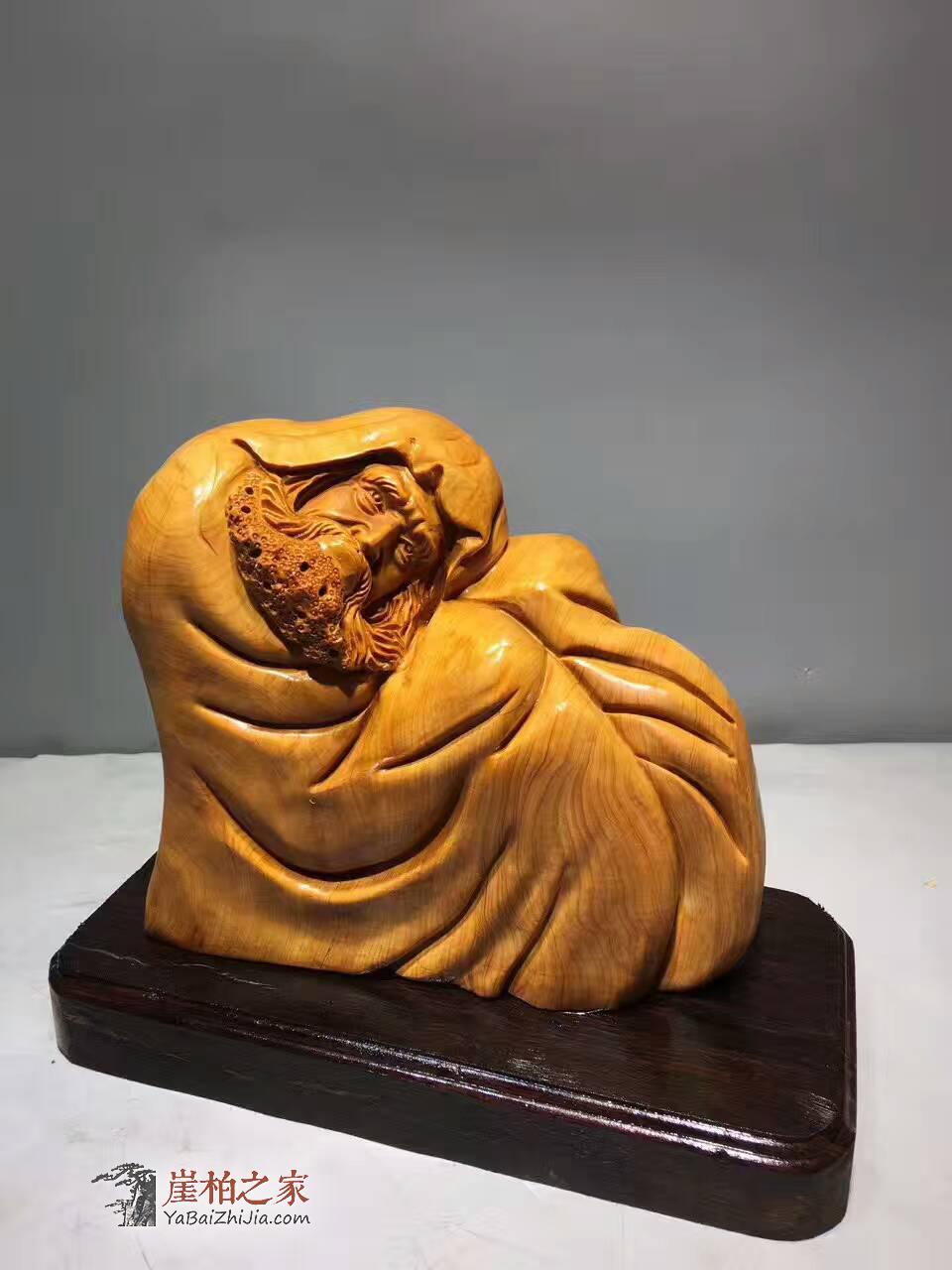 崖柏工艺品《悟禅》 神开脸动态栩栩如生工艺精湛-2