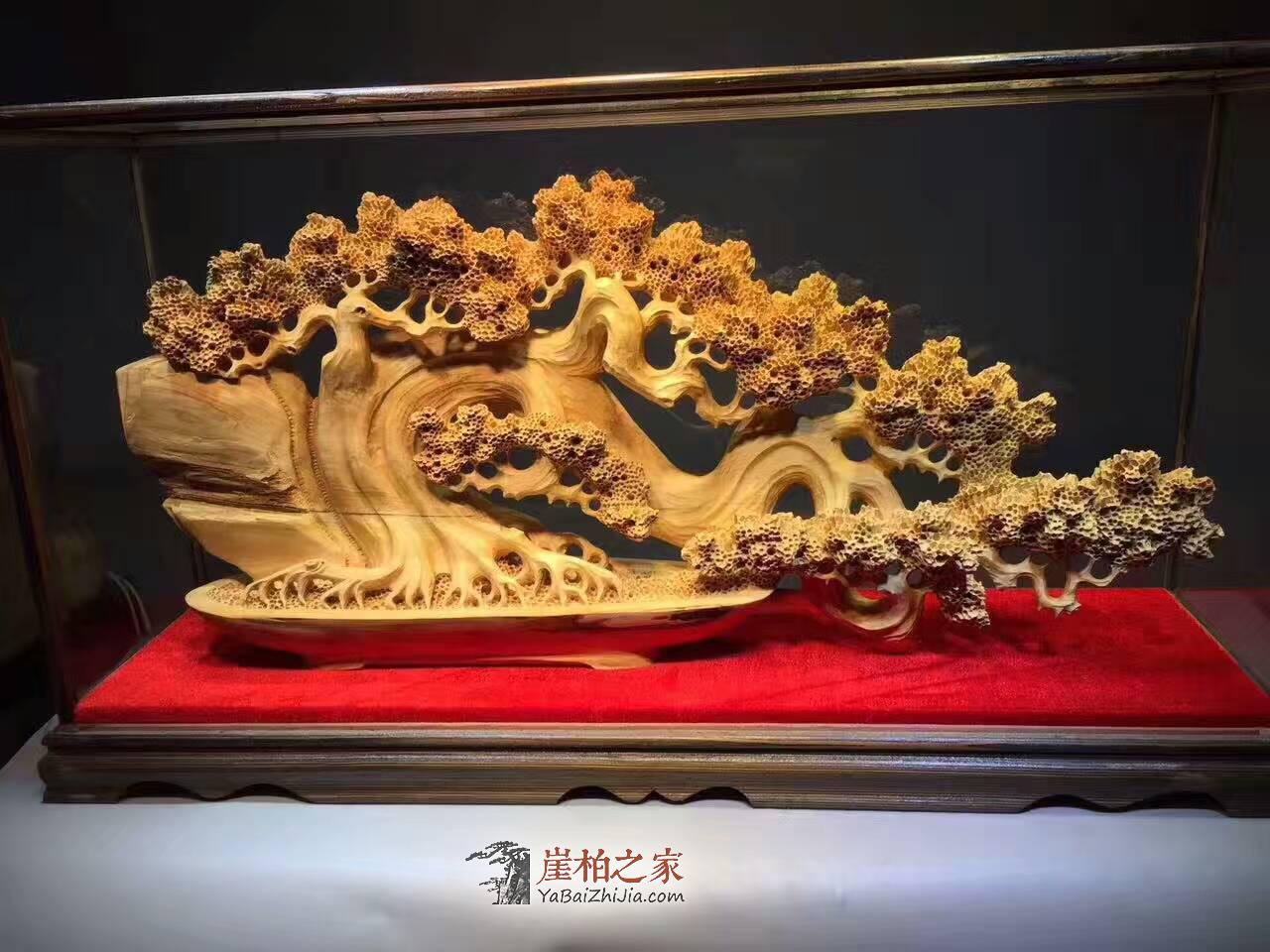 崖柏大型根雕作品《盆景》 全陈化全缕空打造-1