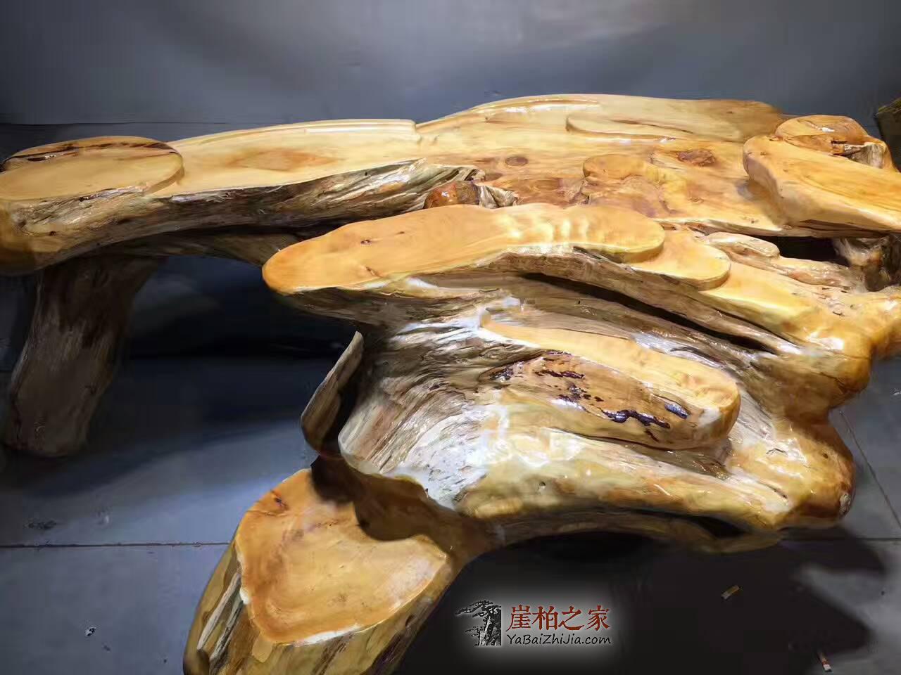 崖柏超大天然茶台 陈化料随行打造难得精品-1