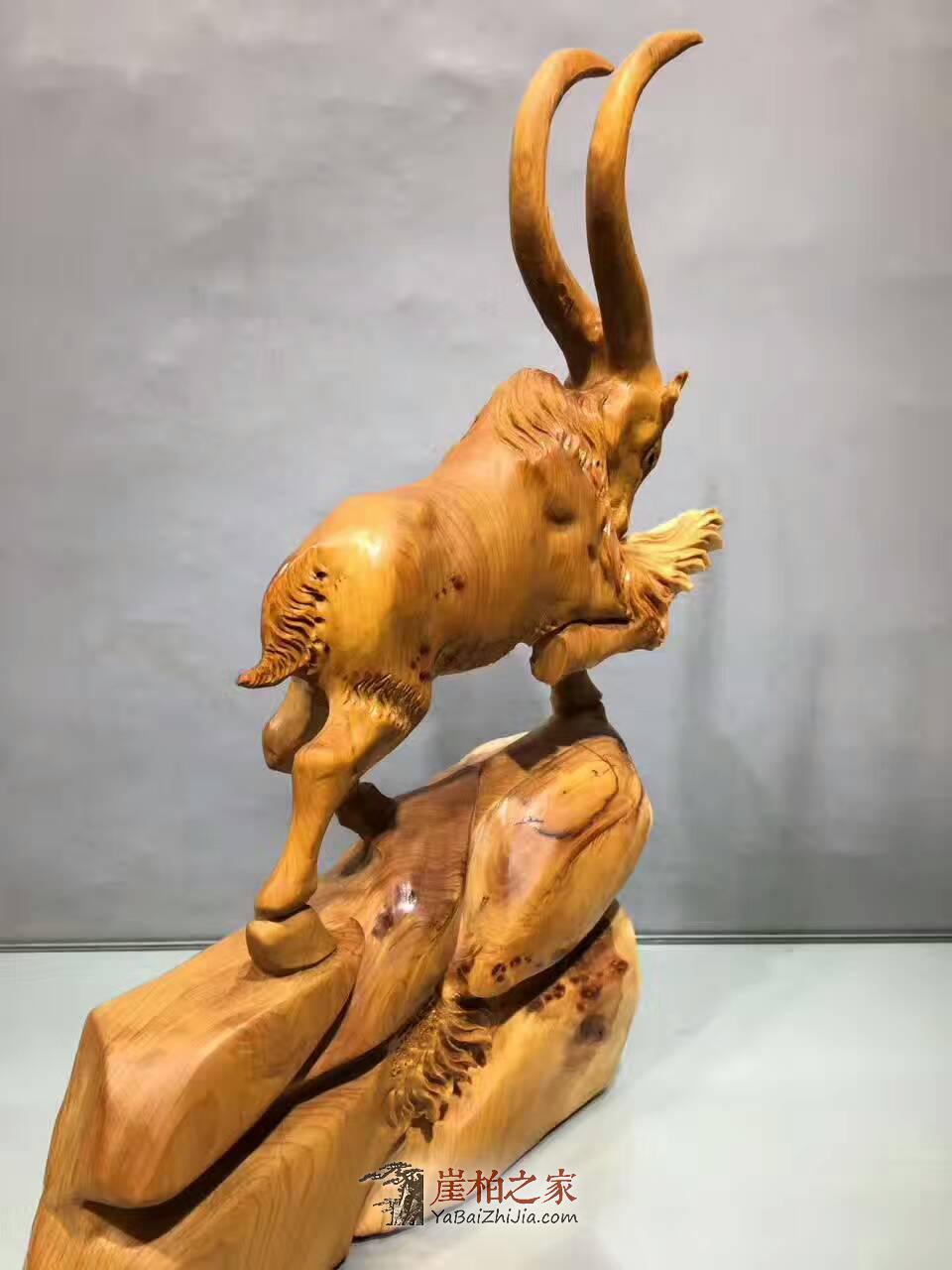 崖柏根雕《领头羊》正宗太行陈化料打造完美无瑕-8