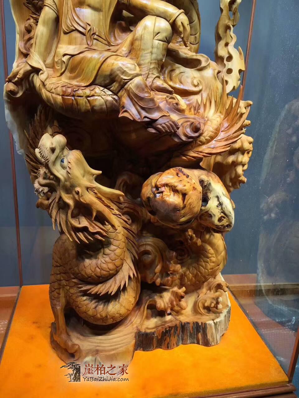 崖柏绝美摆件《双龙自在观音》霸气镇宅首选-1