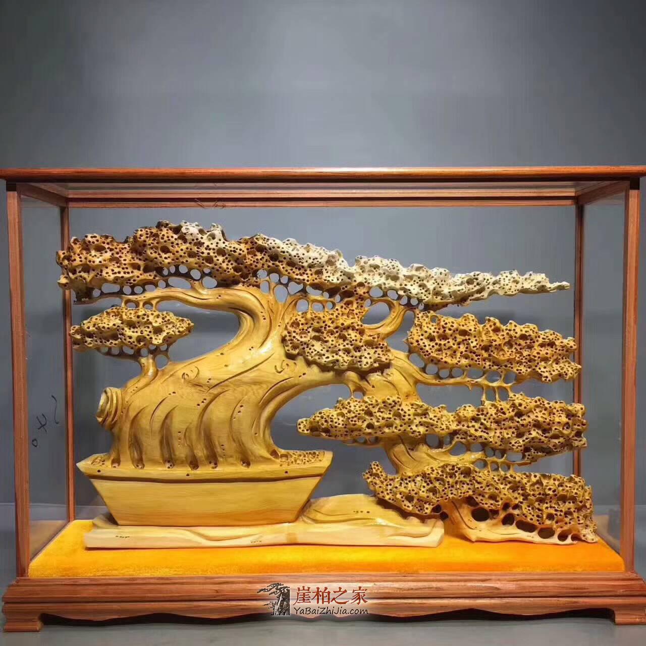 招财摆件《发财盆景》太行料全镂空打造精细无比值得收藏-1