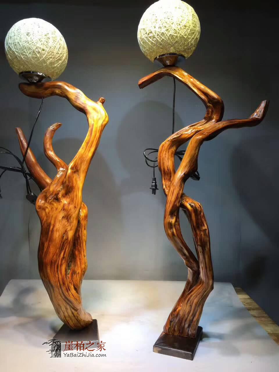 崖柏天然随形创意灯具 造型独特飘逸有韵味家居首选-8