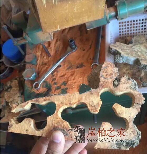 手把手教你崖柏陈化瘤手串的制作、成珠-11