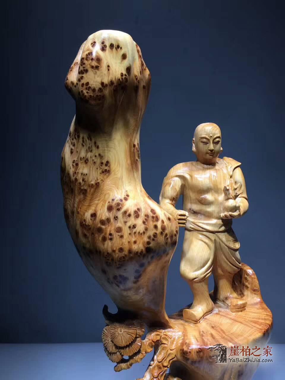 崖柏根艺作品《地藏王》设计独特与众不同满瘤陈化油性爆表-6