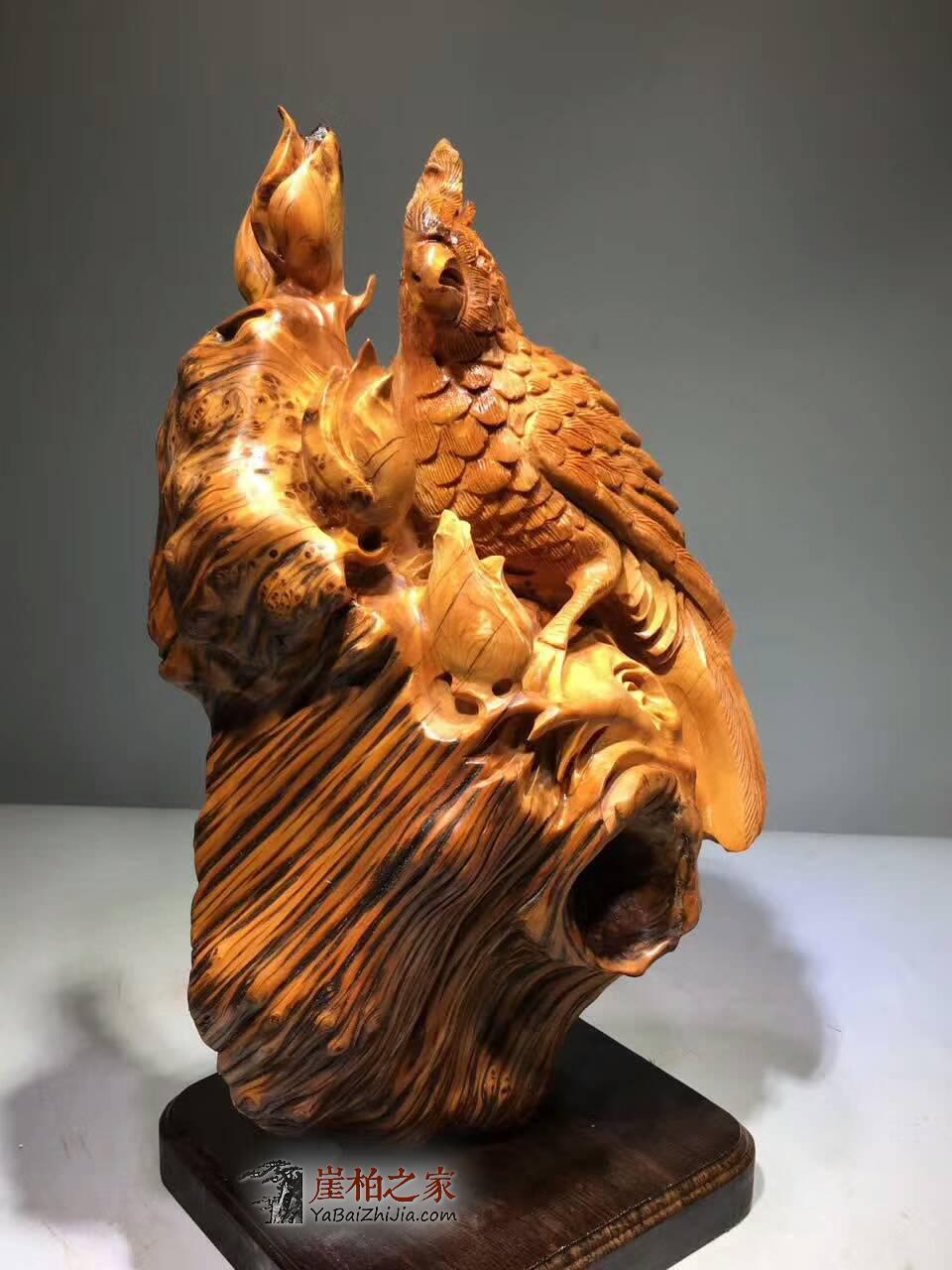 崖柏工艺品《鹦鹉》陈化瘤疤料精雕细刻适合家居收藏-5