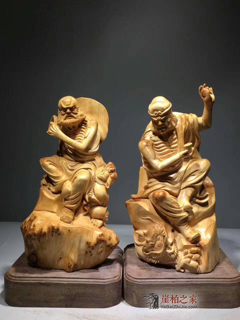 《降龙伏虎》罗汉一对 表情生动香味浓郁适合送礼-3