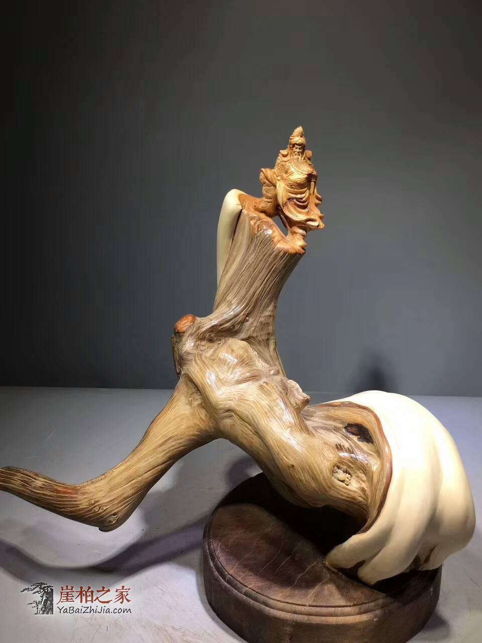 天然扭曲料设计的《关公》作品 瘤疤虎皮纹飘逸威风-1