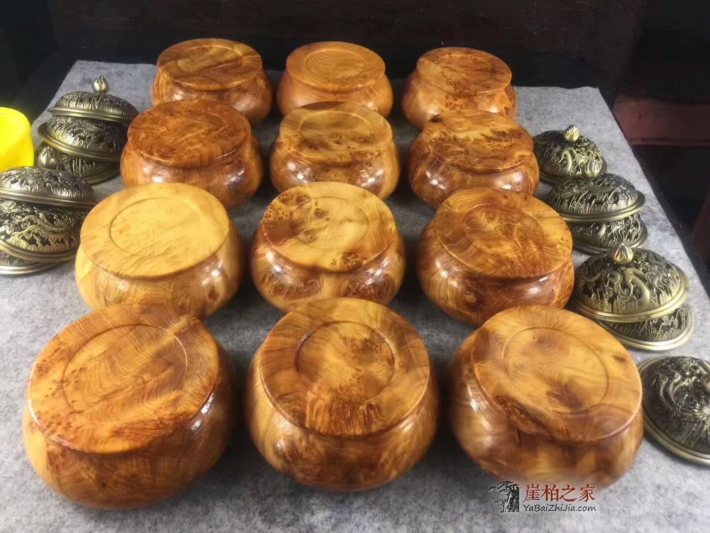 静坐打禅香炉 崖柏材质香味独特瘤疤花纹十分漂亮-7