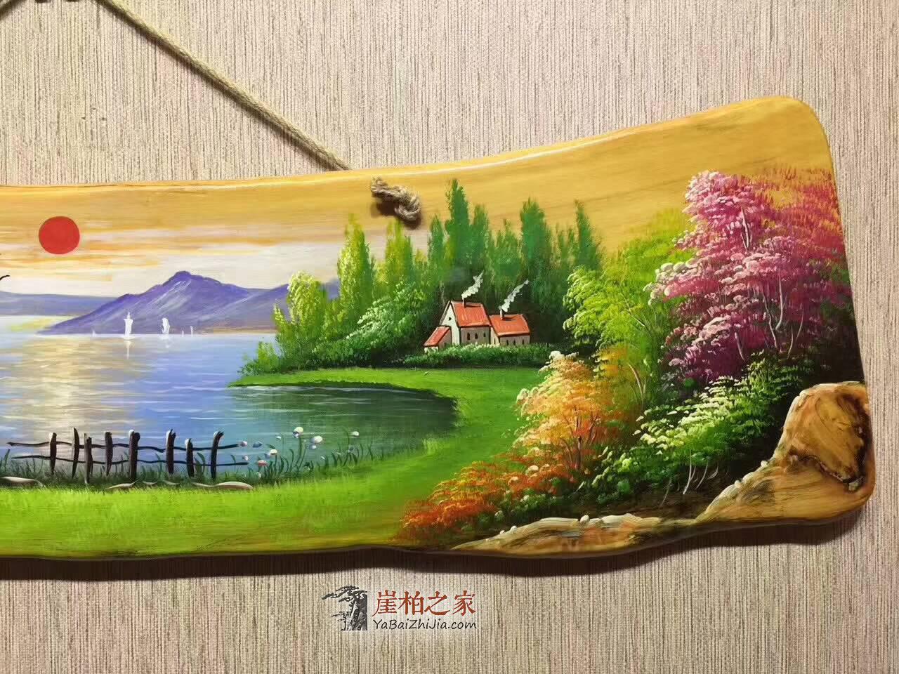 崖柏随形创意画《一帆风顺》环保不褪色 家居装饰优美大方-4