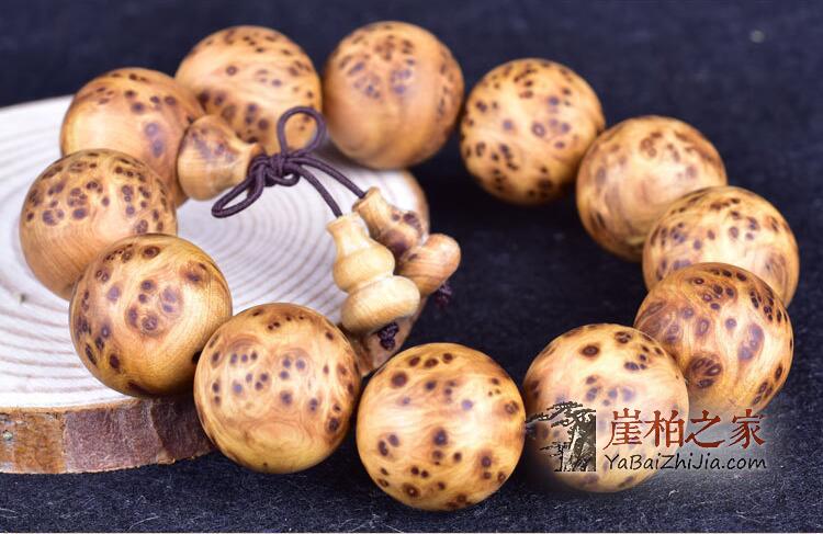 太行崖柏满留疤花满雀眼千年陈化料2.0佛珠手串高油高密-7