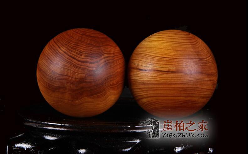 太行陈化崖柏保健球高油陈化料（一对）-2