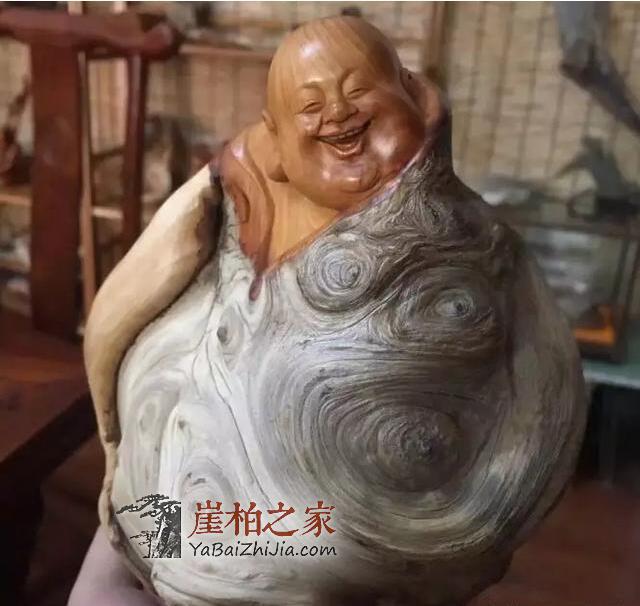 崖柏弥勒:大肚能容,开口便笑!-7