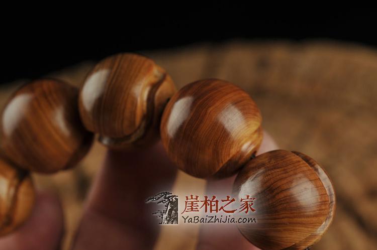 太行崖柏玉化黑油2.0手工珠太行崖柏2.0手串