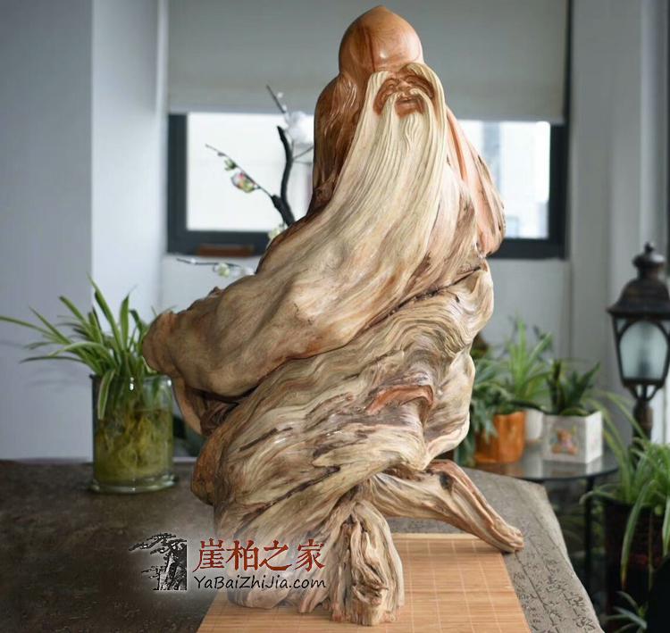 太行崖柏双色料根雕艺术寿星公崖柏木雕根雕-1