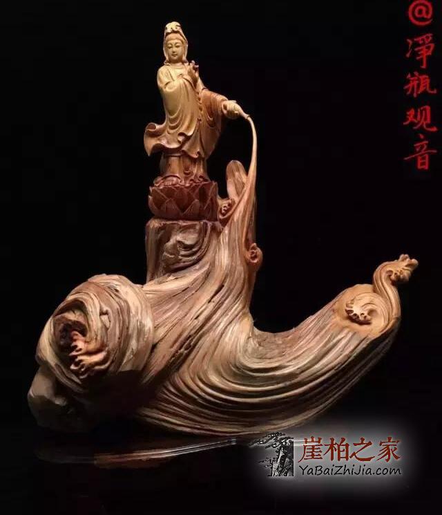 看崖柏达人如何把丑树根变精美根雕摆件的?-5