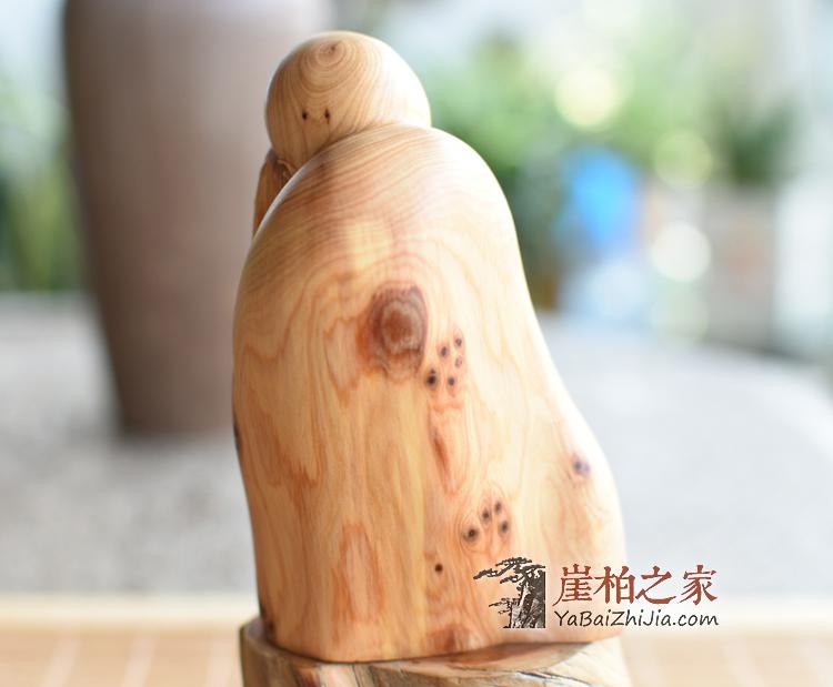 太行崖柏达摩弥勒寿星手把件摆件崖柏原木手工艺品-24