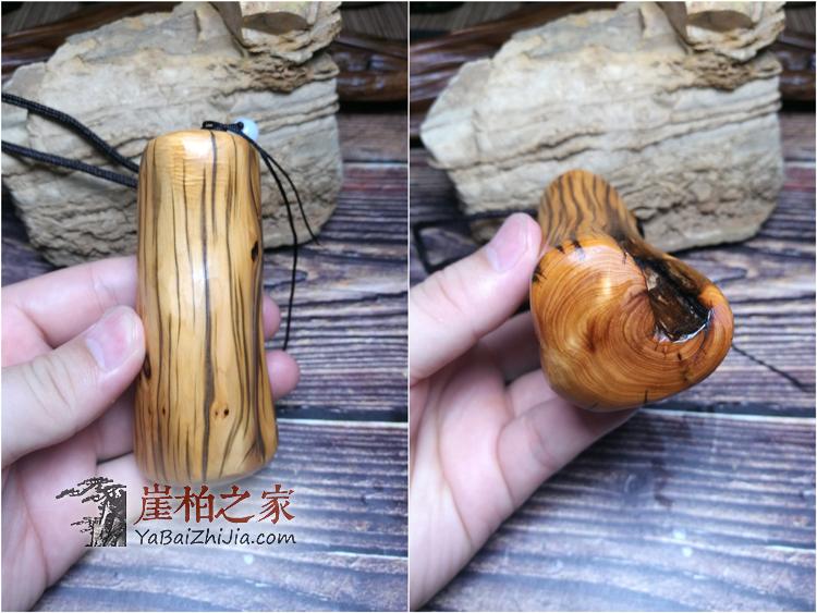 太行崖柏满留疤虎皮纹手把件原木毛料木雕手工工艺品文玩木头-22